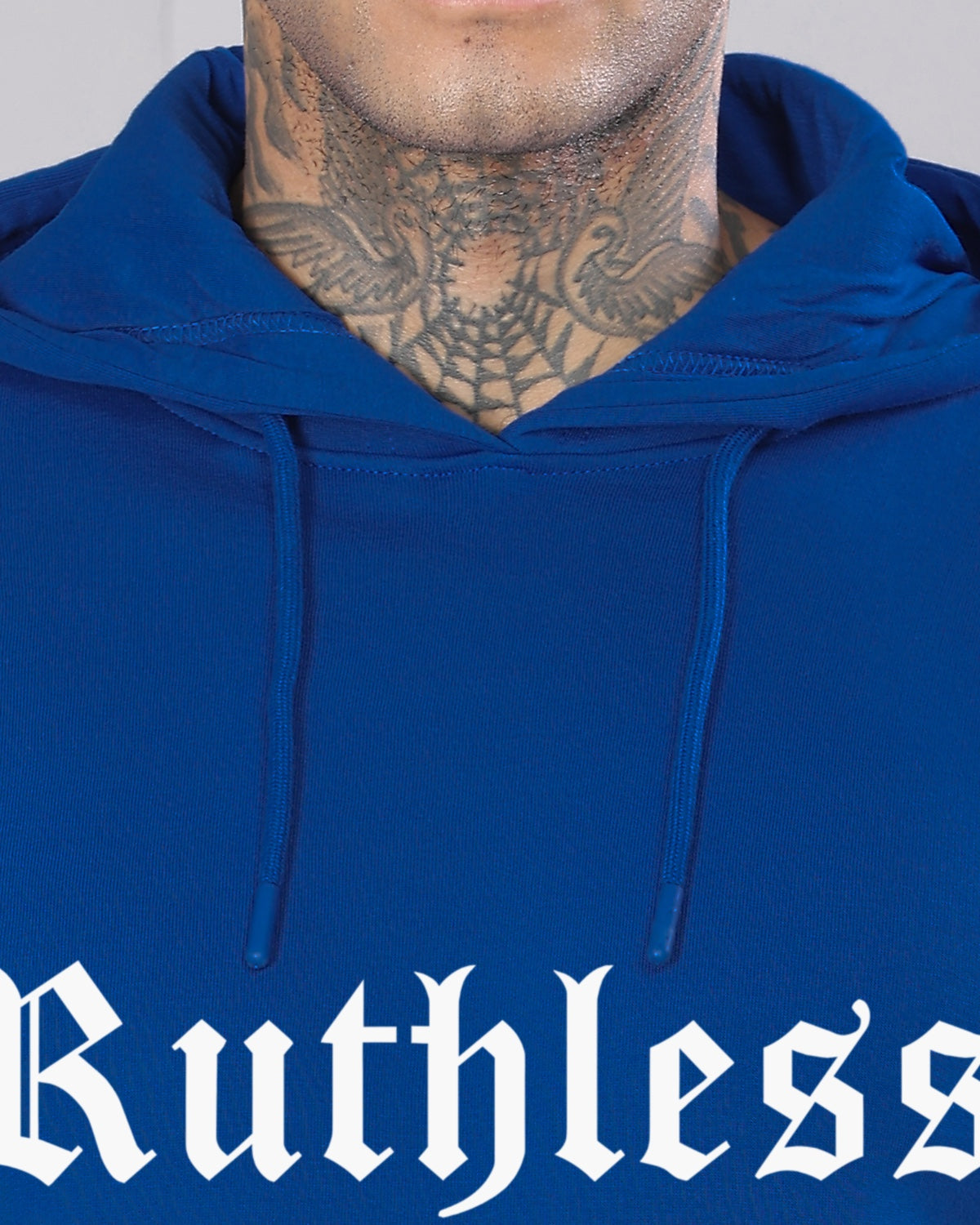 Men Blue Printed Hoodie