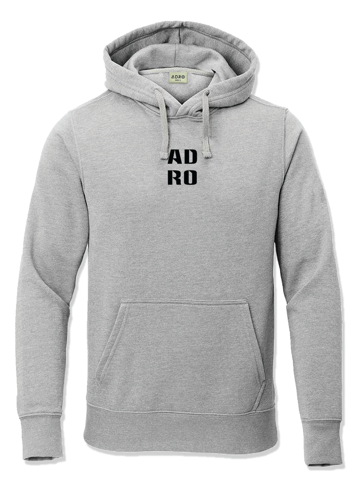 Men Grey Cotton Fleece Hoodie