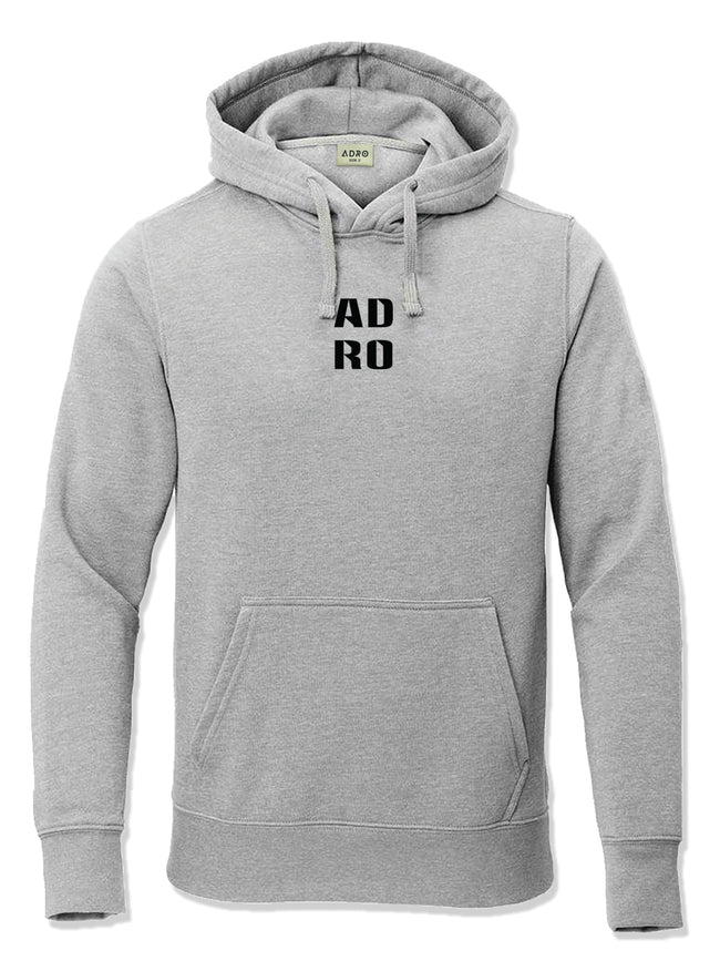 Men Grey Cotton Fleece Hoodie