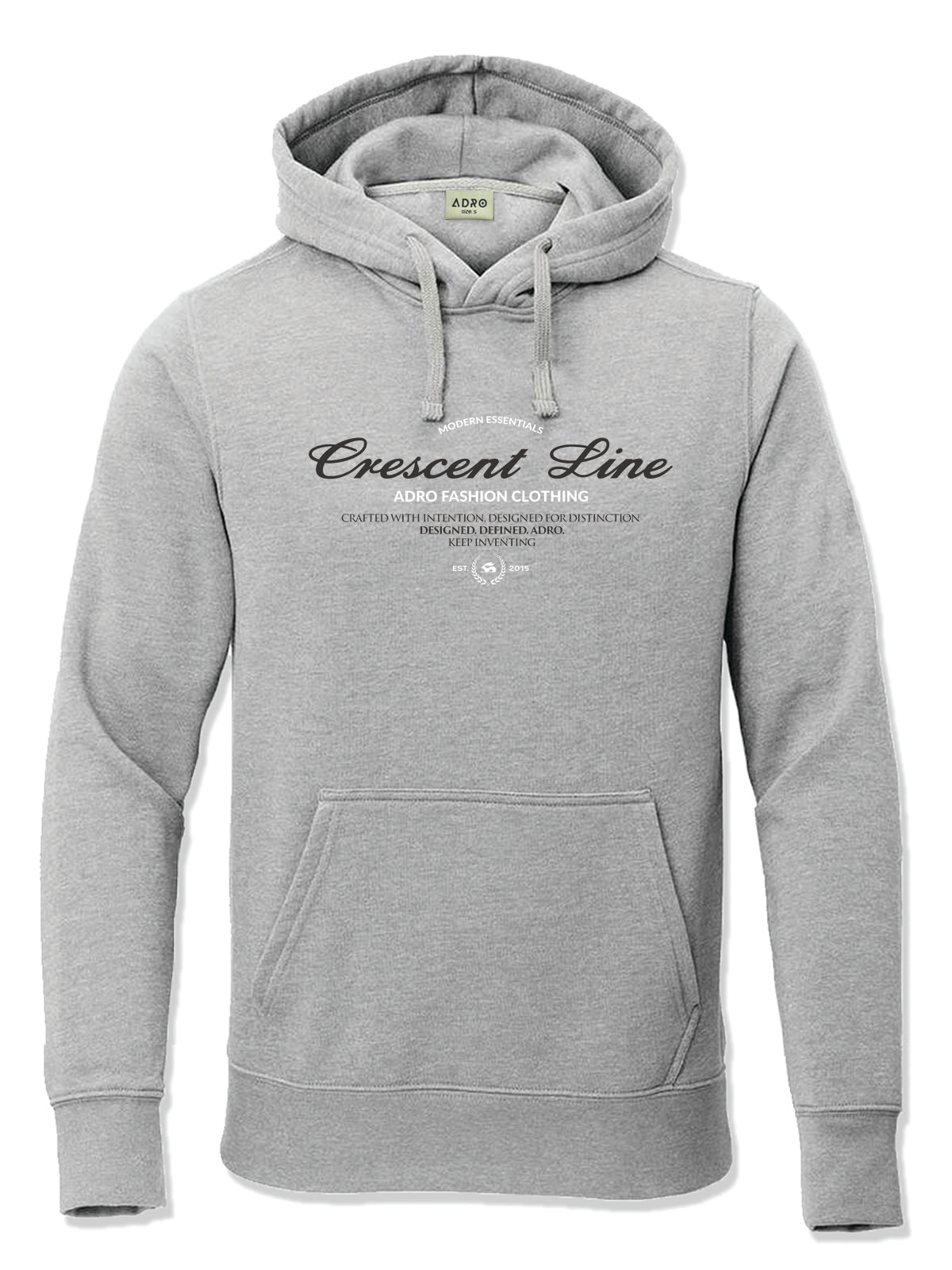 Men Grey Cotton Fleece Printed Hoodie