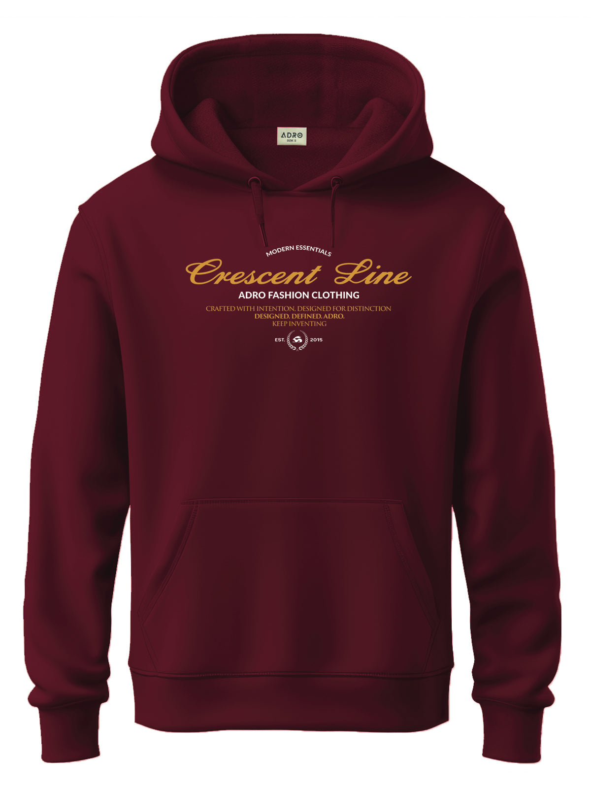 Men Maroon Cotton Fleece Printed Hoodie