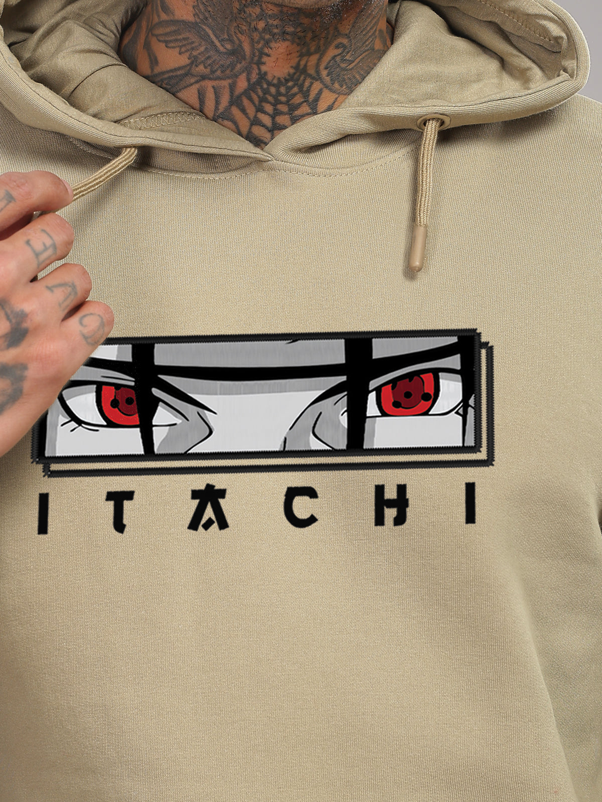 Men Beige Itachi Uchiha Hoodie