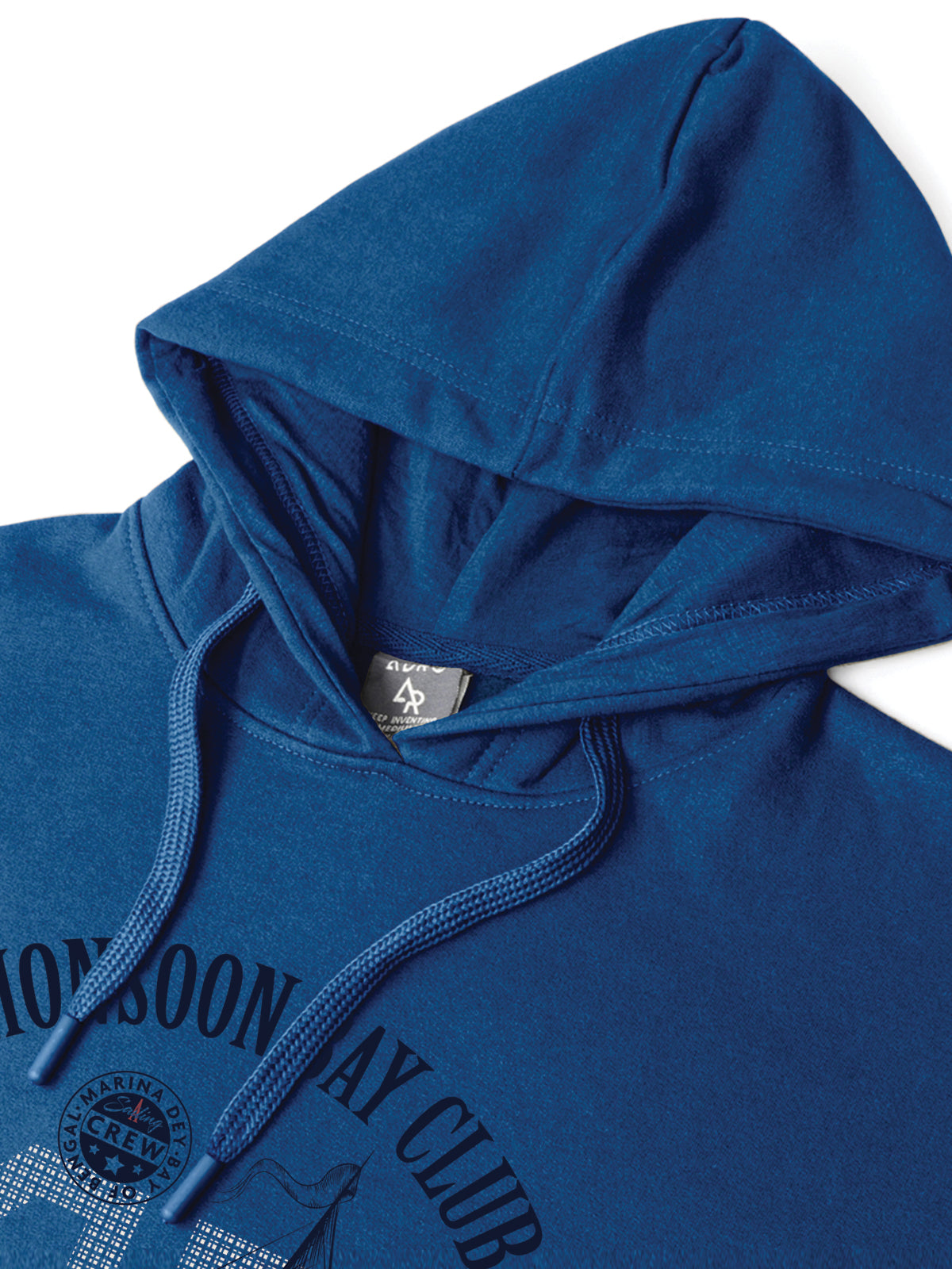 Men Blue Printed Hoodie