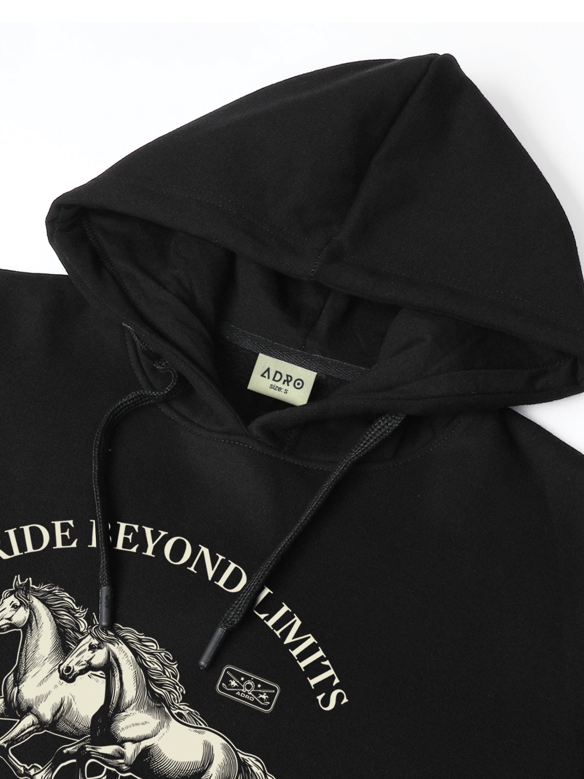 Men Black Printed Hoodie