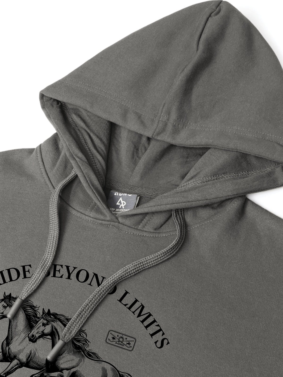 Men Grey Printed Hoodie
