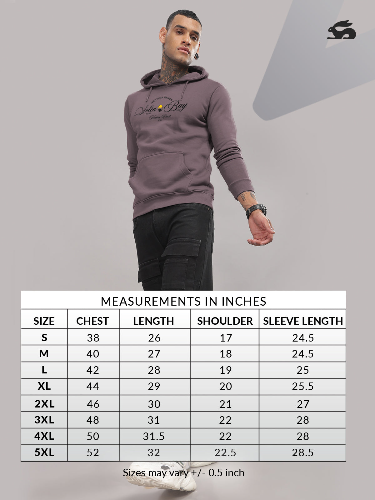 Men Lilac Printed Hoodie