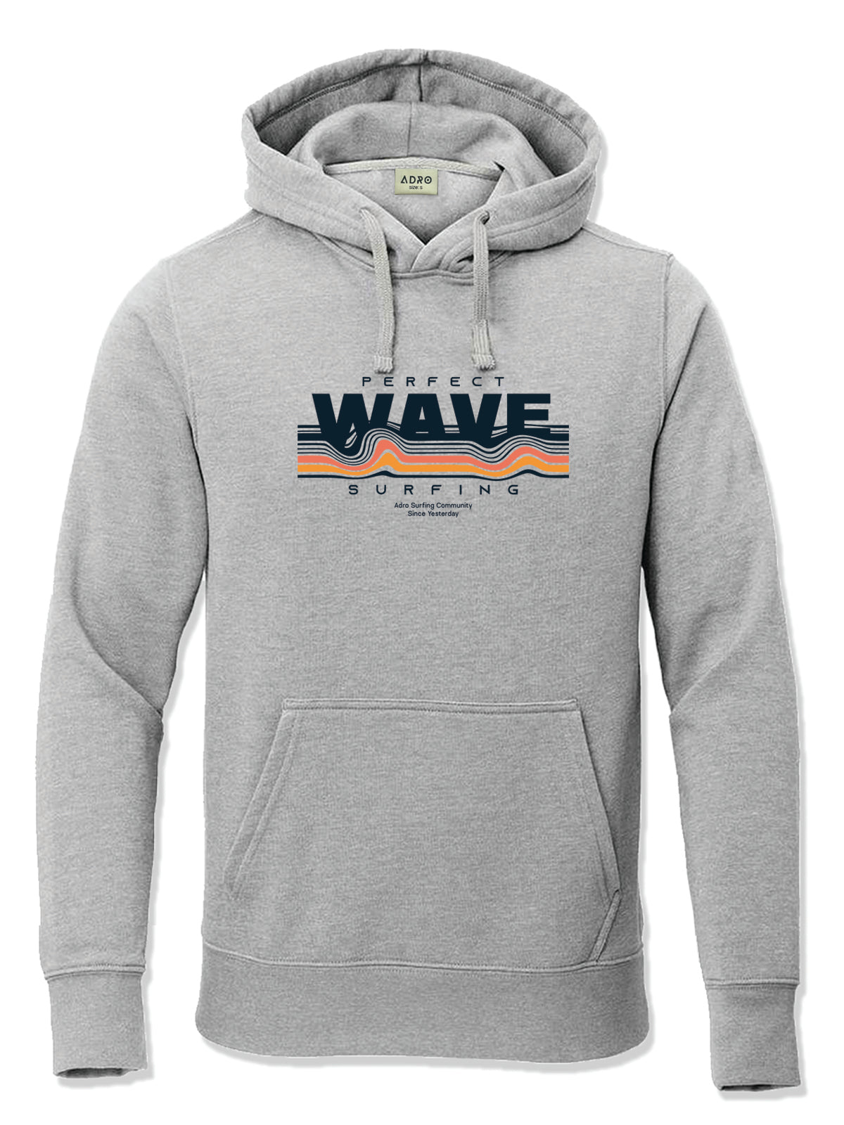 Men Grey Cotton Fleece Printed Hoodie