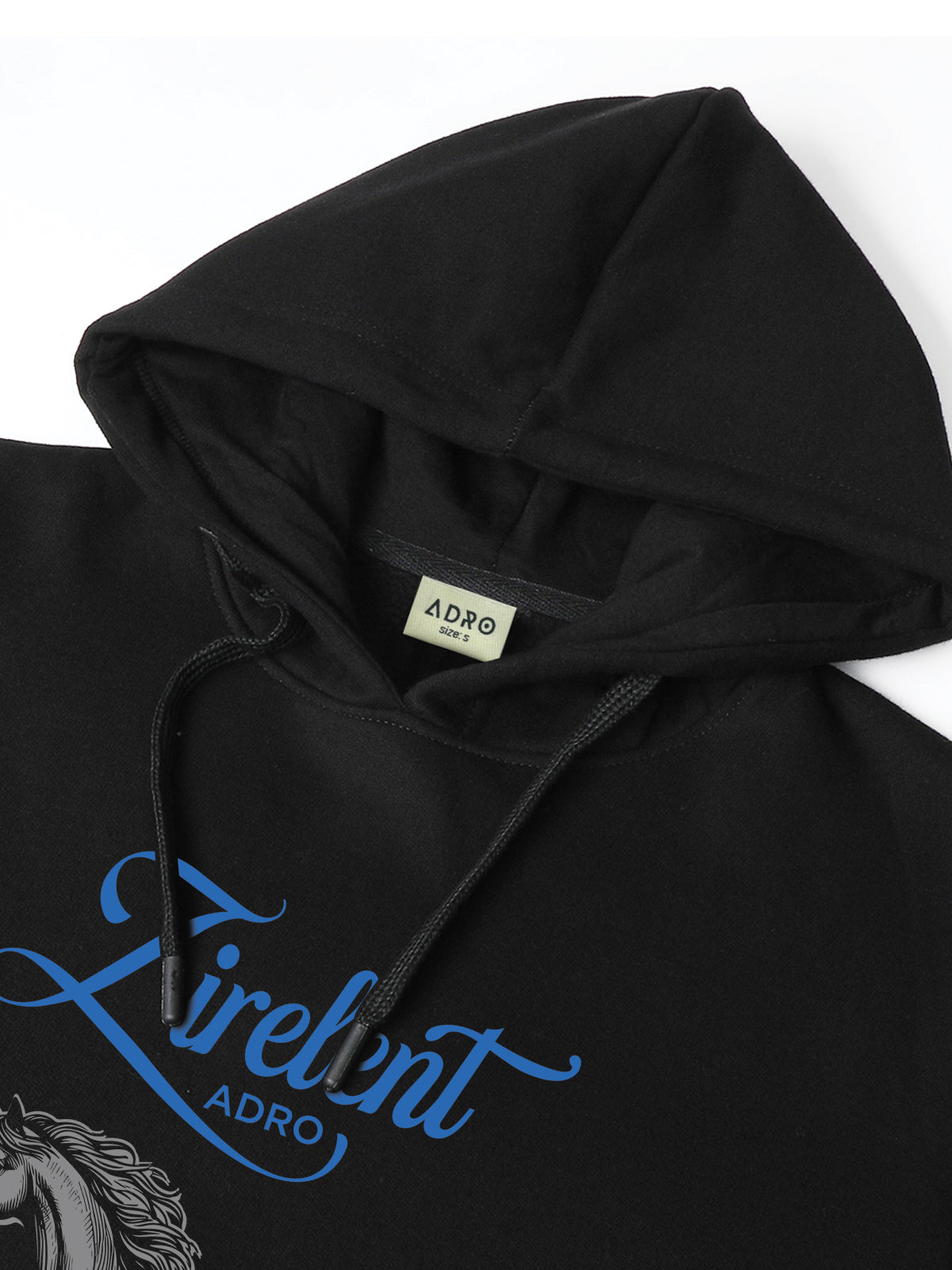 Men Black Printed Hoodie