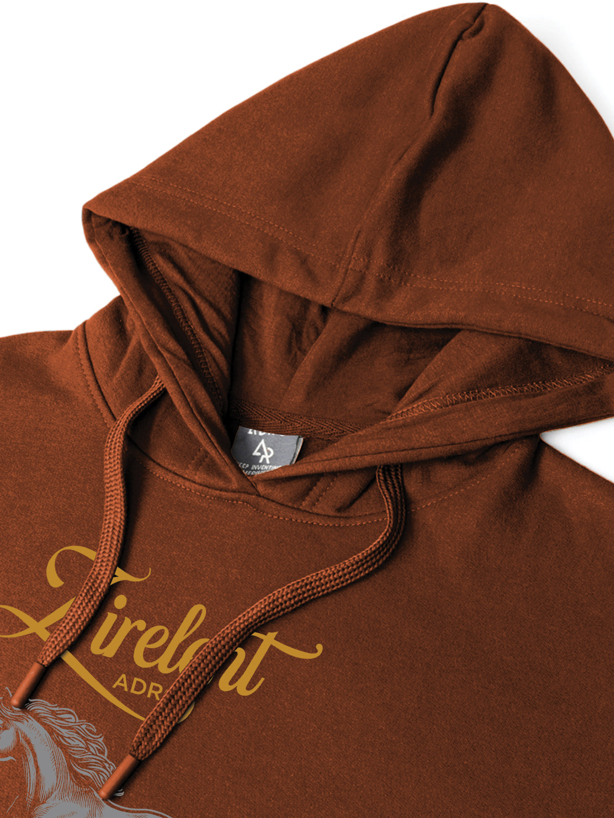 Men Brown Printed Hoodie