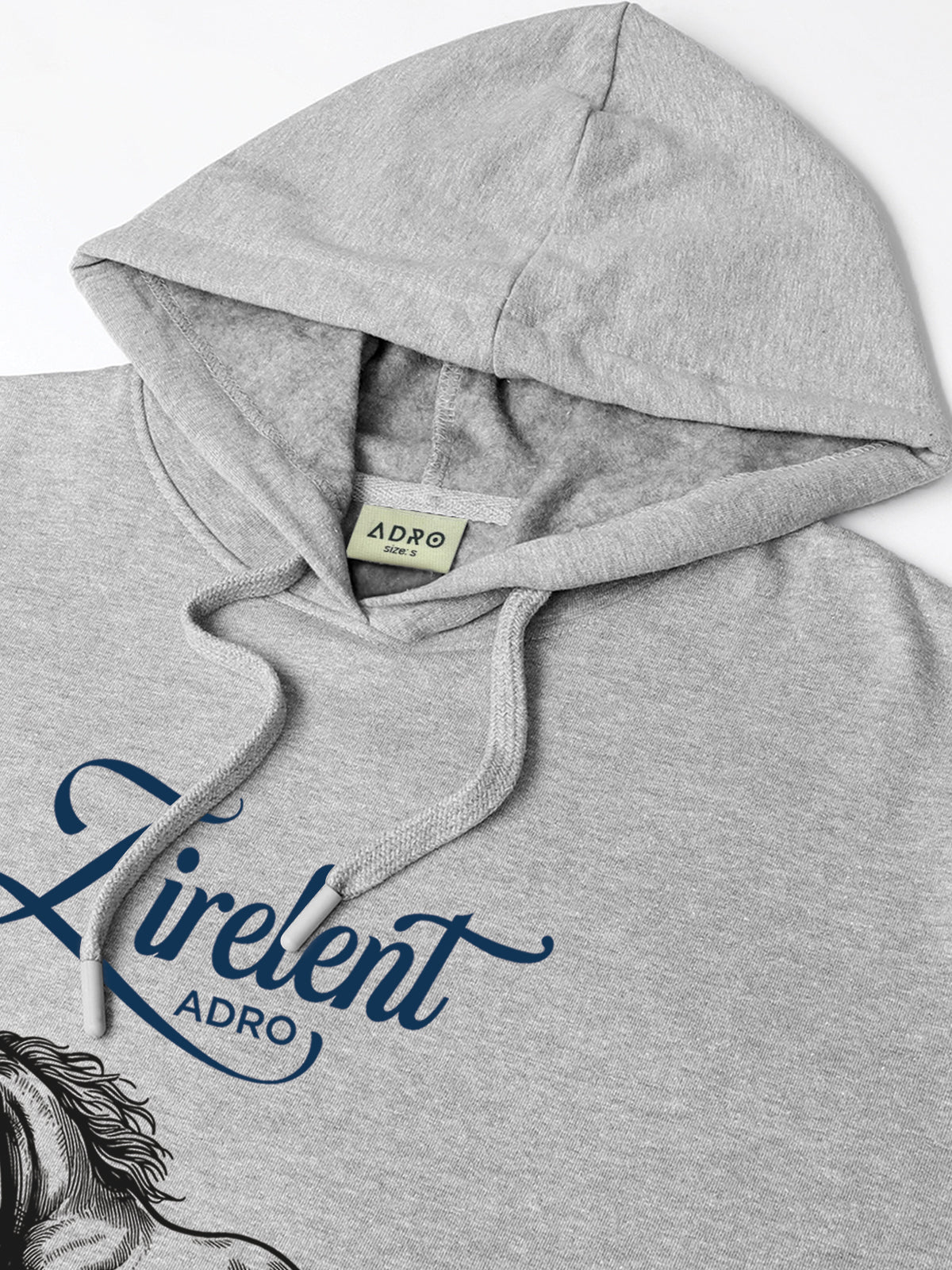 Men Grey Printed Hoodie