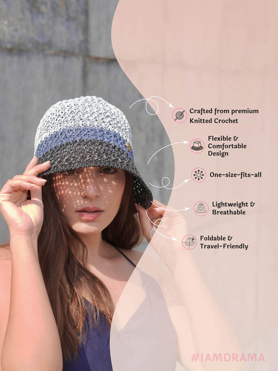 Multi Crochet Beach Bucket Hat
