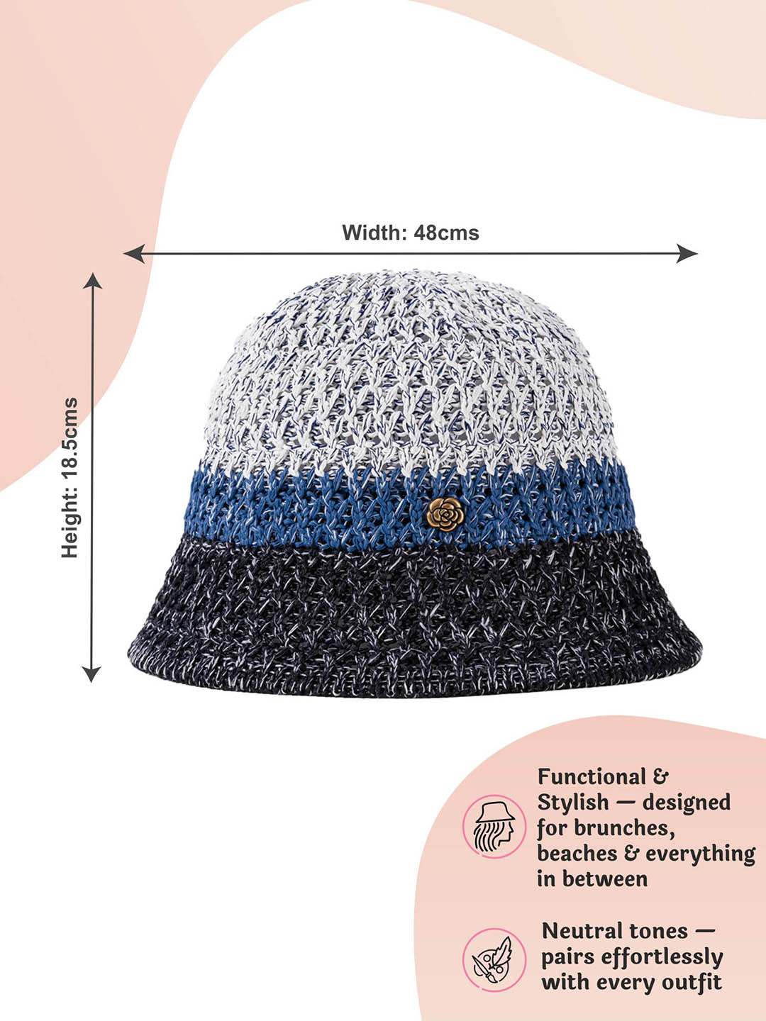 Multi Crochet Beach Bucket Hat