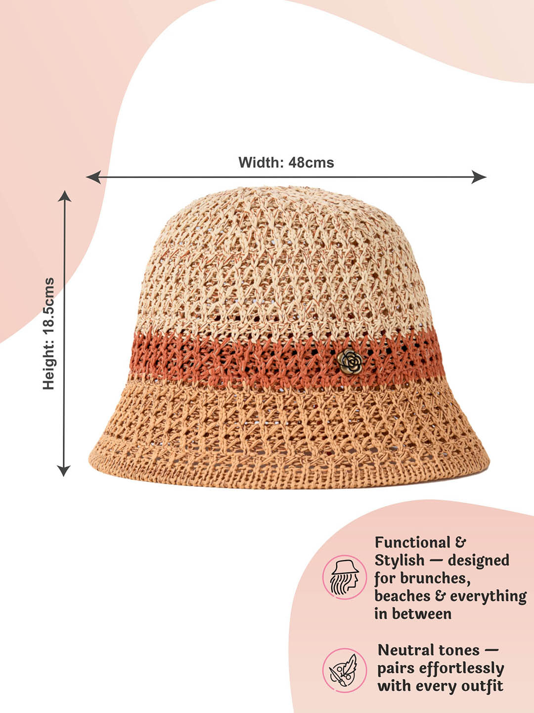 Multi Crochet Beach Bucket Hat