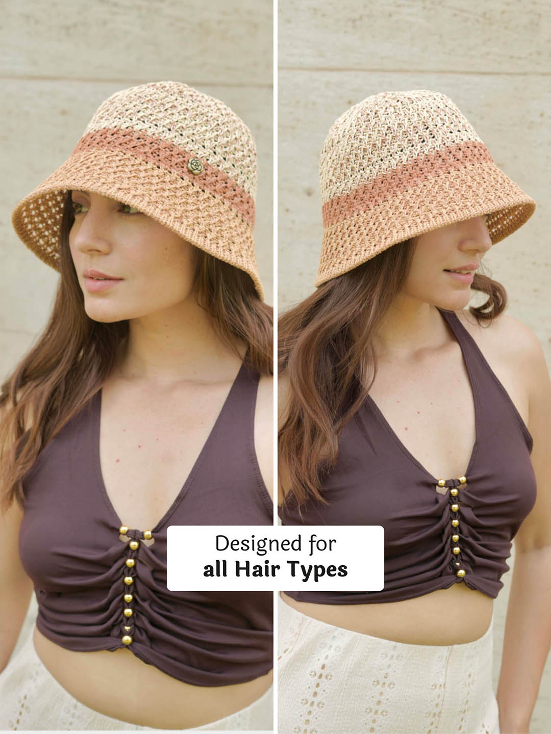 Multi Crochet Beach Bucket Hat