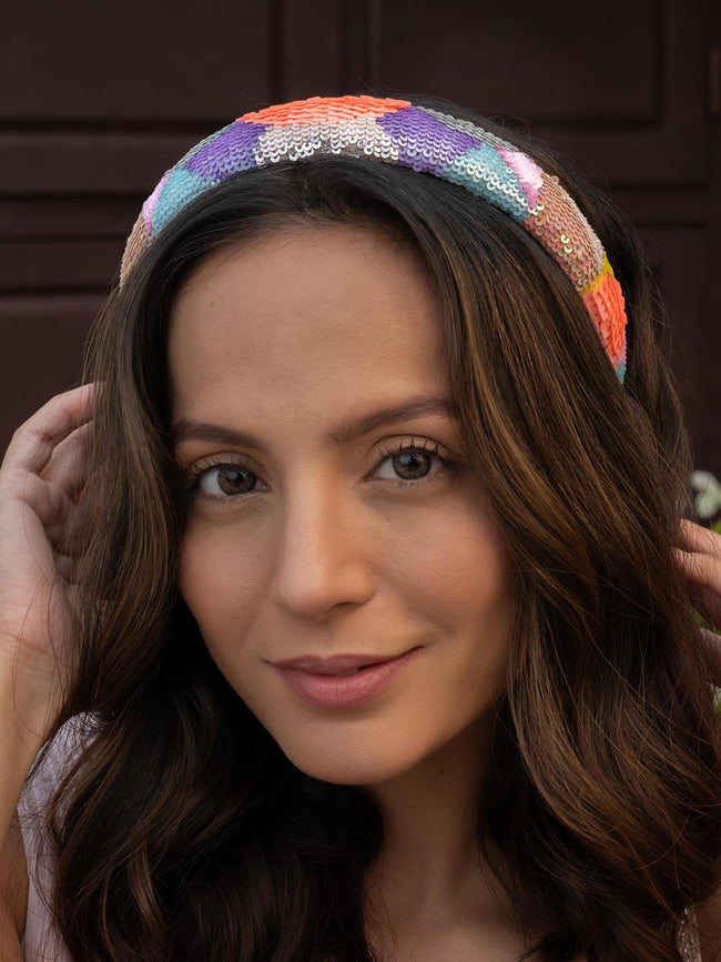 Women Pastel Camouflage Puff Hair Band