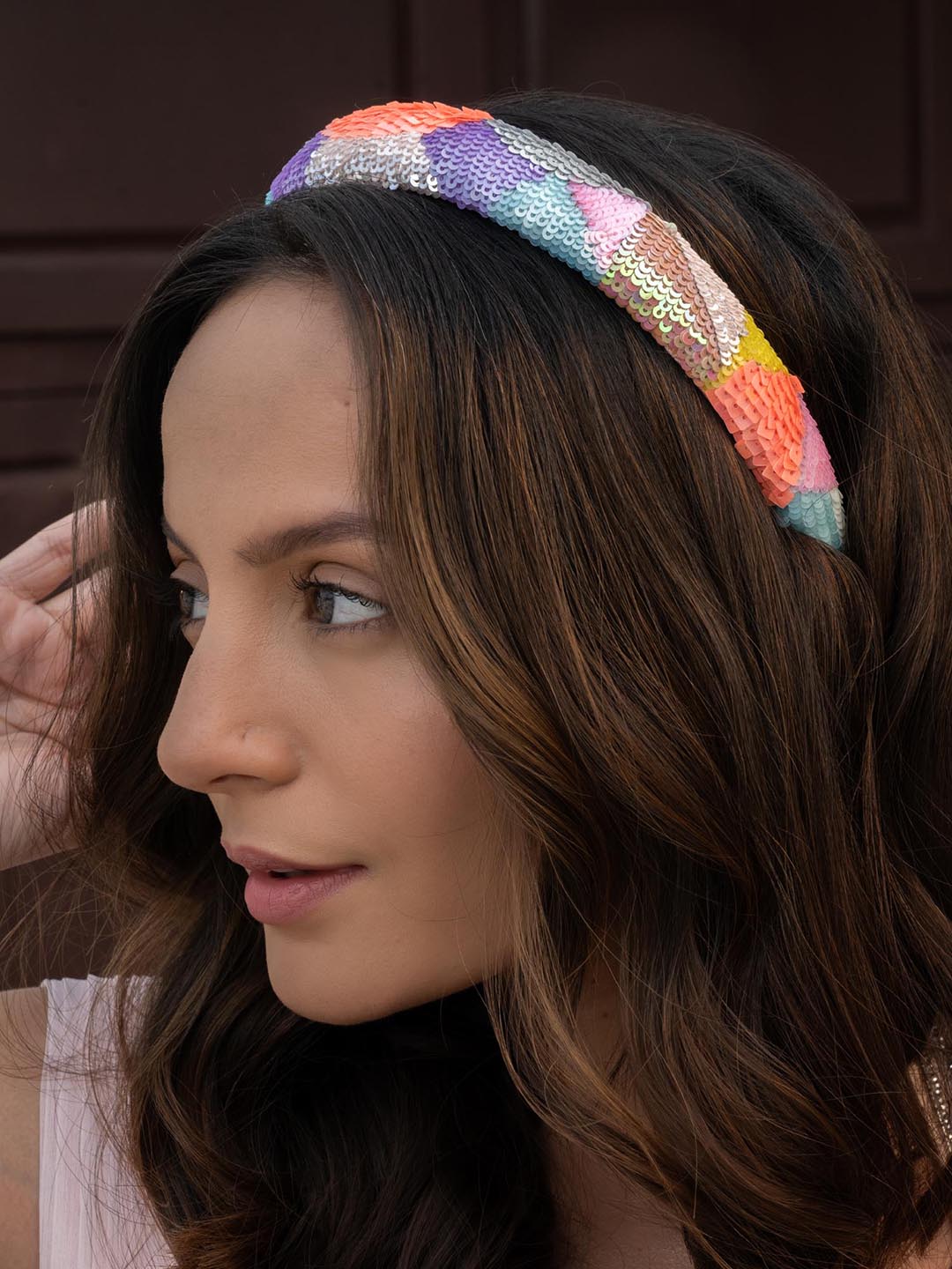 Women Pastel Camouflage Puff Hair Band