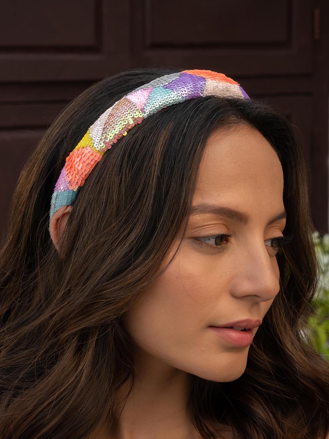 Women Pastel Camouflage Puff Hair Band