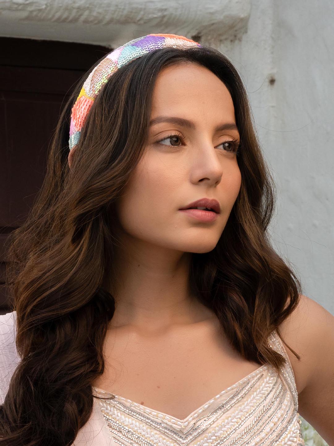 Women Pastel Camouflage Puff Hair Band