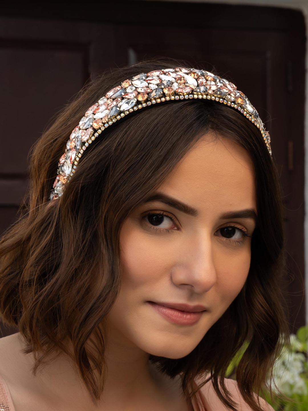 Women Silver Rosemary Flat Hair Band