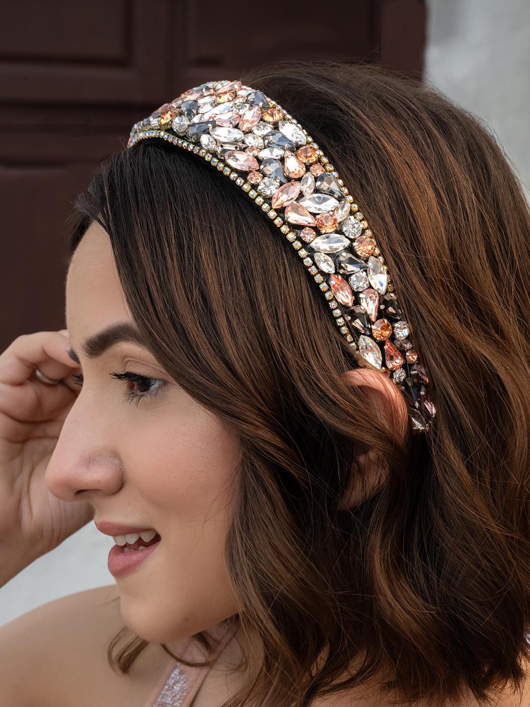 Women Silver Rosemary Flat Hair Band