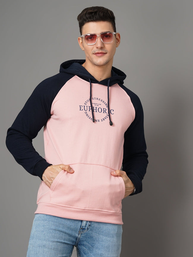 Men Pink Euphoric Hoodie