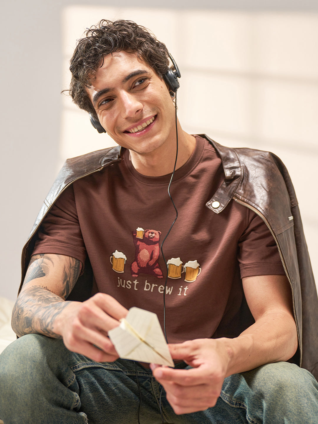 Men Cotton Graphic Printed Tshirt