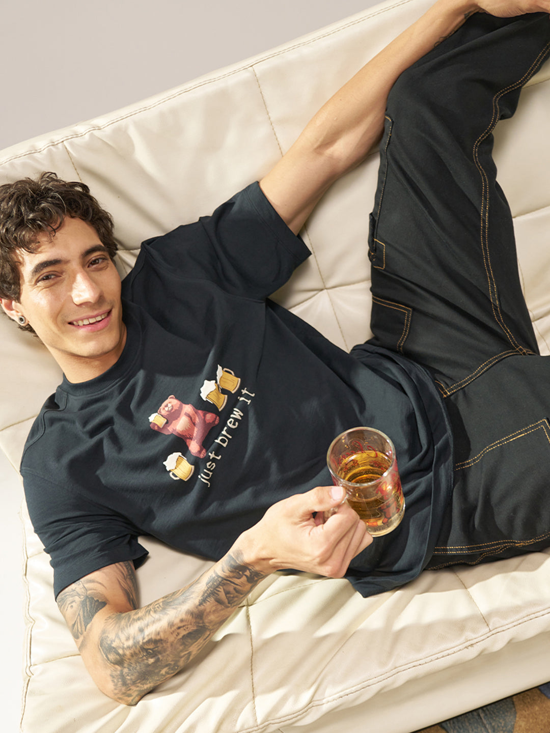 Men Cotton Graphic Printed Tshirt