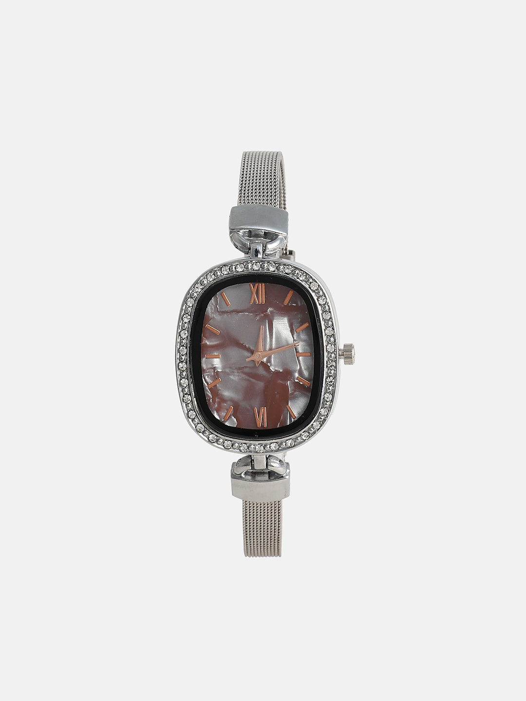 The Textured Square Watch - Charcoal Grey
