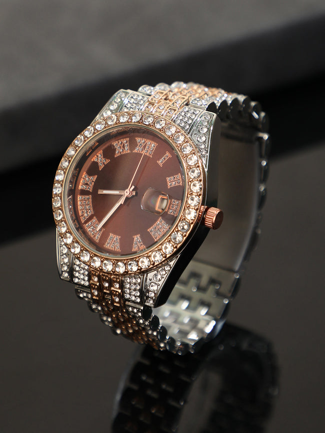 The Bijou Roman-Block Round Watch