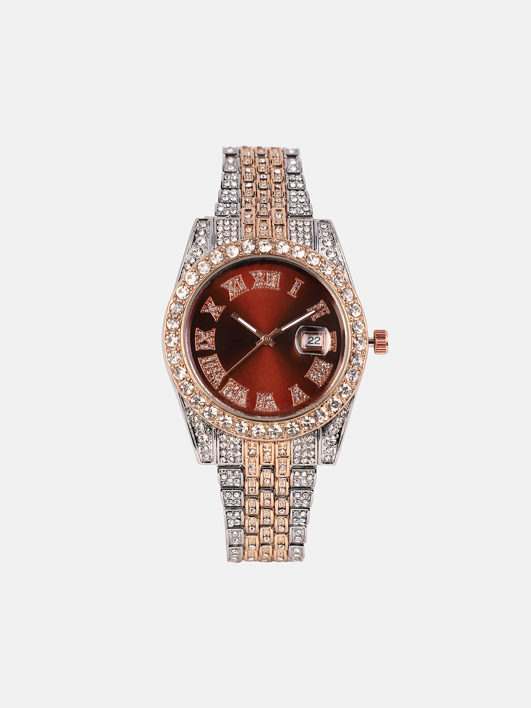 The Bijou Roman-Block Round Watch