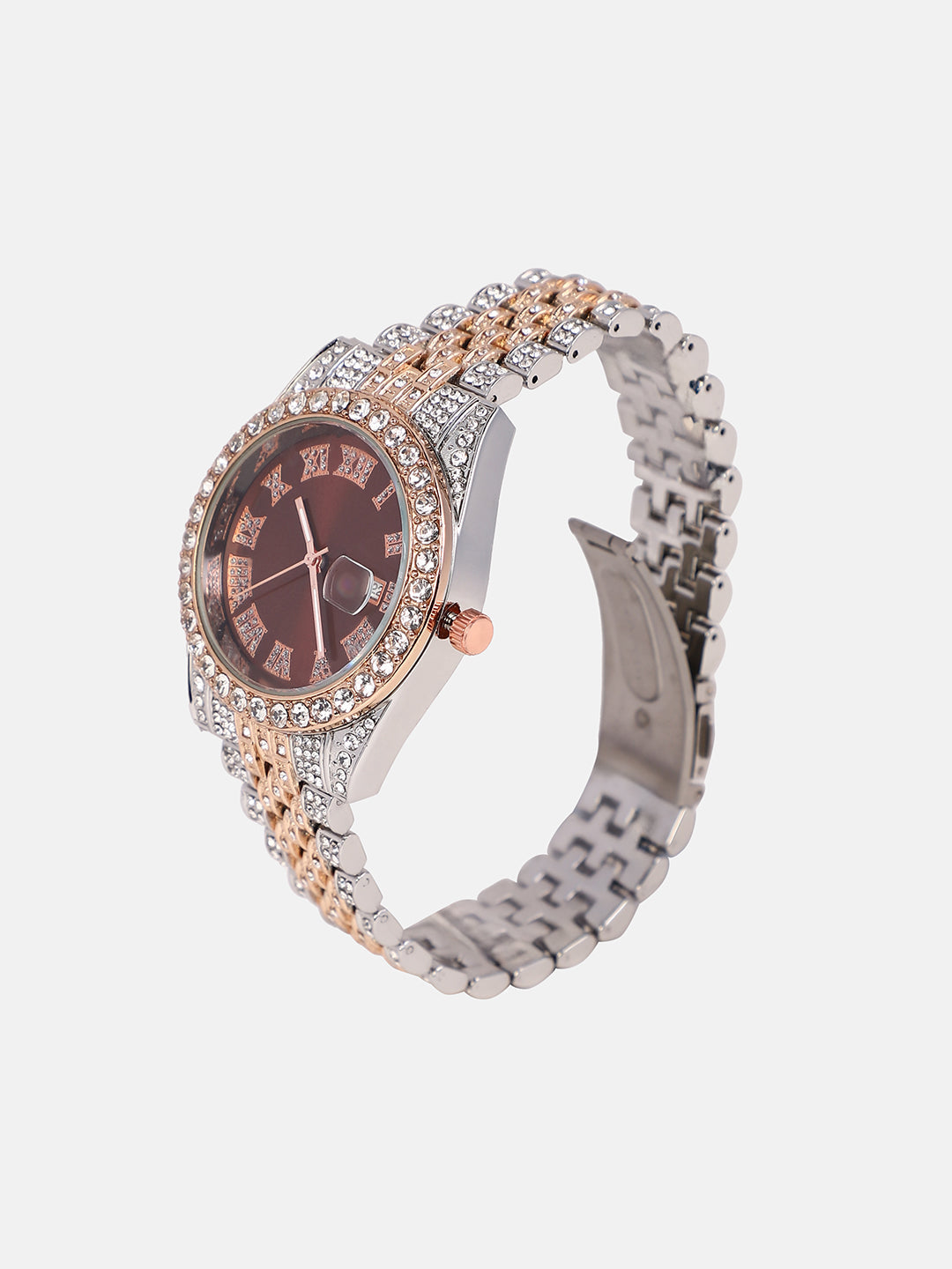 The Bijou Roman-Block Round Watch