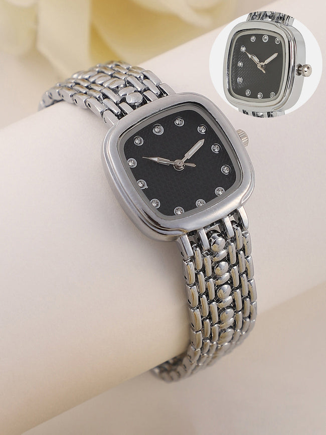 The Amun Square Watch - Metallic Silver