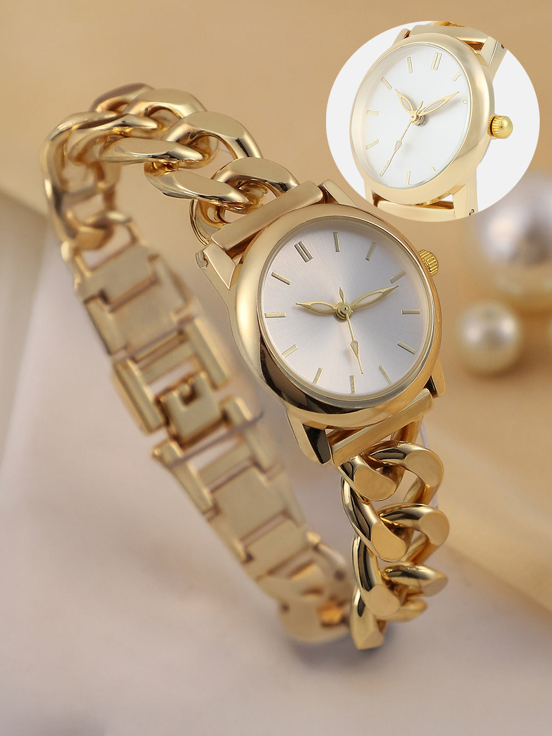 The Sova Chainlink Round Watch