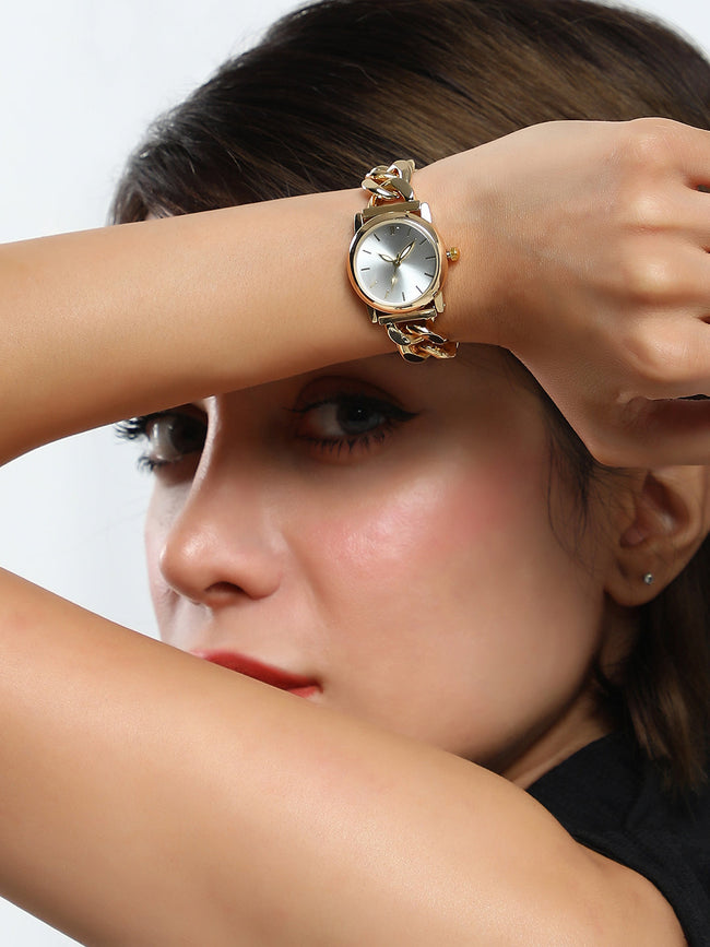 The Sova Chainlink Round Watch