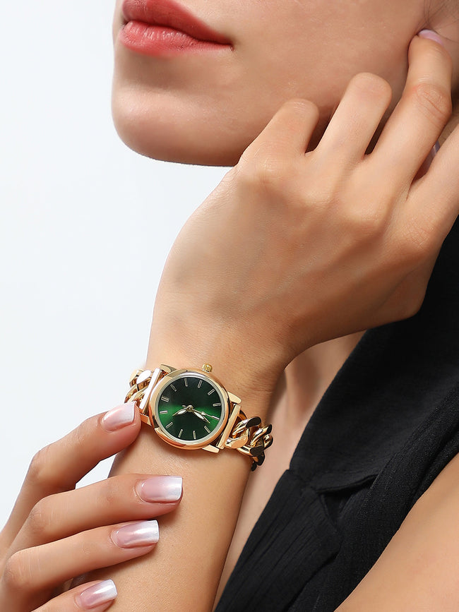 The Sova Chainlink Round Watch