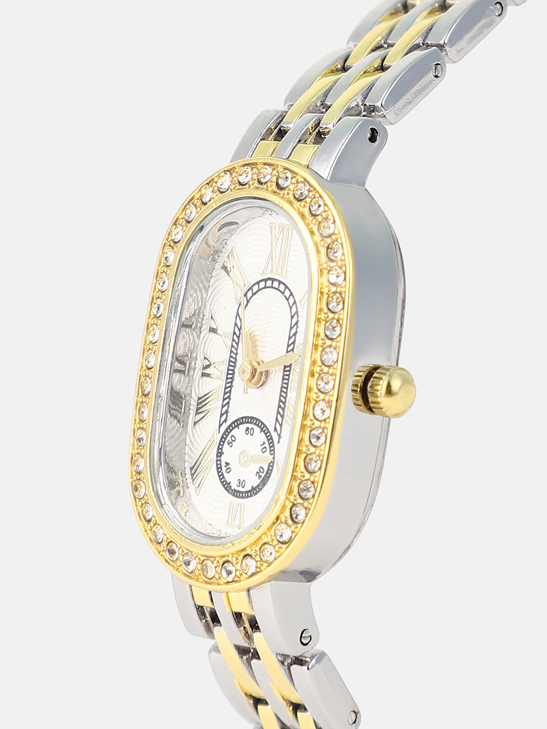 The Slim Vivienne Two-Dial Oblong Watch