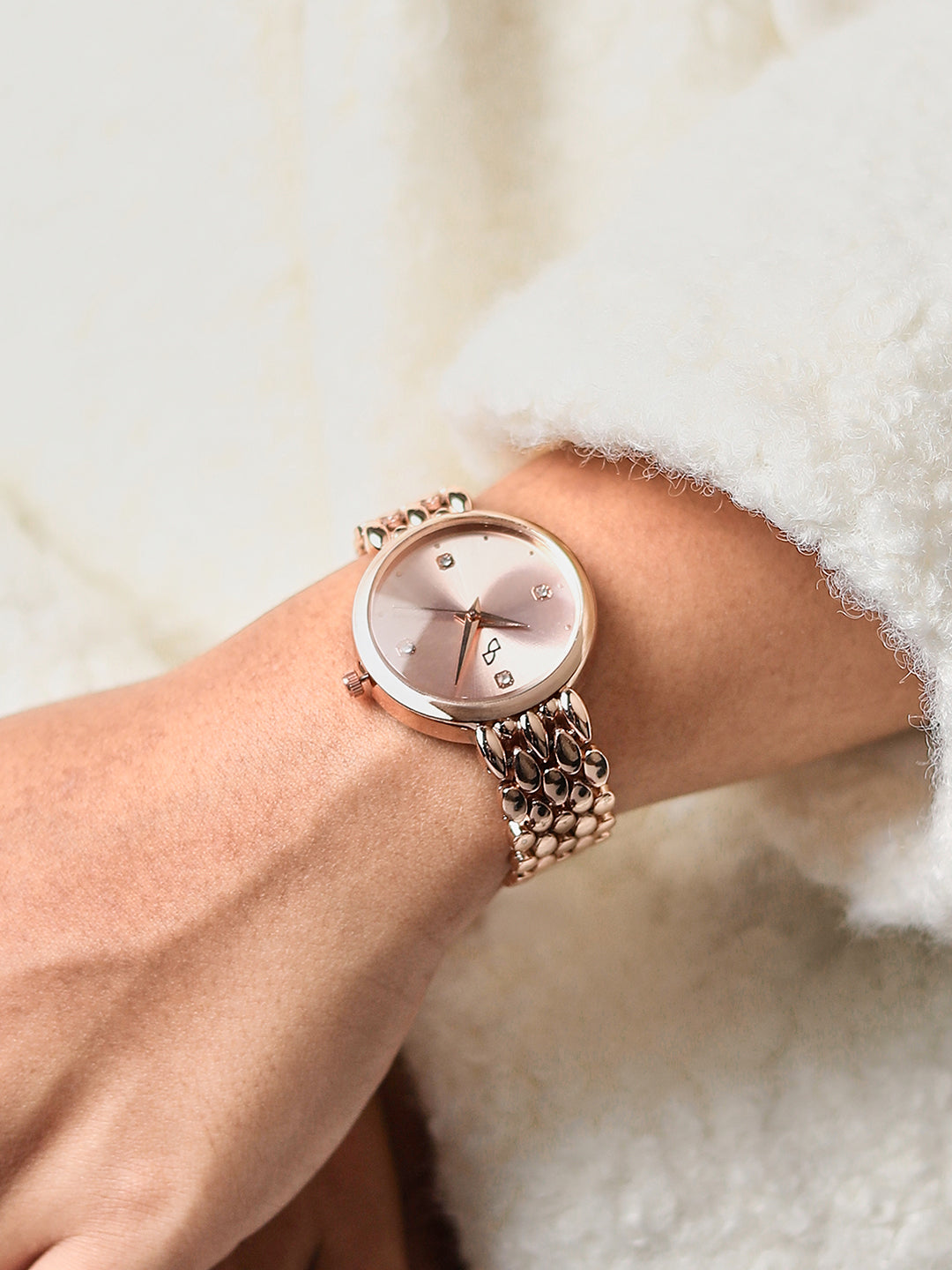 The Giorno-Venin Round Watch - Rose Gold