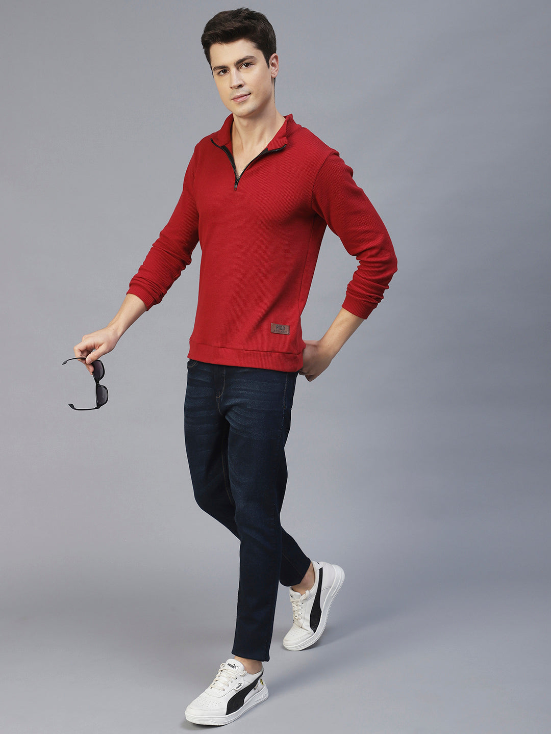 Men Comfy Henley Knit T-Shirt