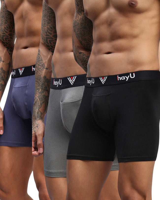 Men Pack of 3 Cotton Stretch Boxer Brief