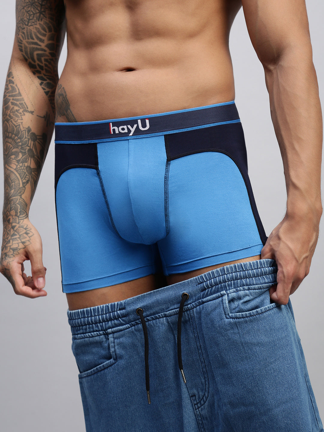 Men Pack of 3 Modal Dual Colour Trunks