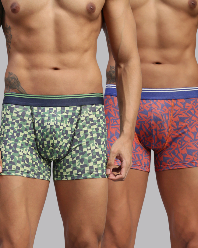 Men Pack of 2 Modal Printed Trunks