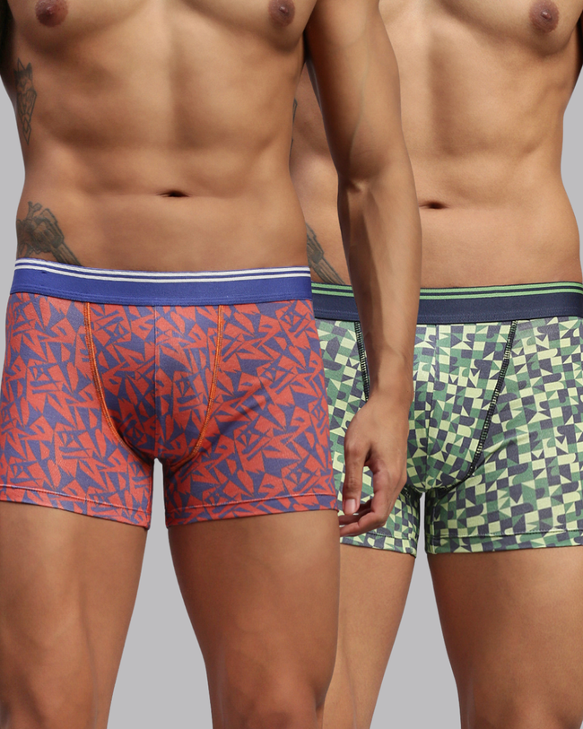 Men Pack of 2 Modal Printed Trunks