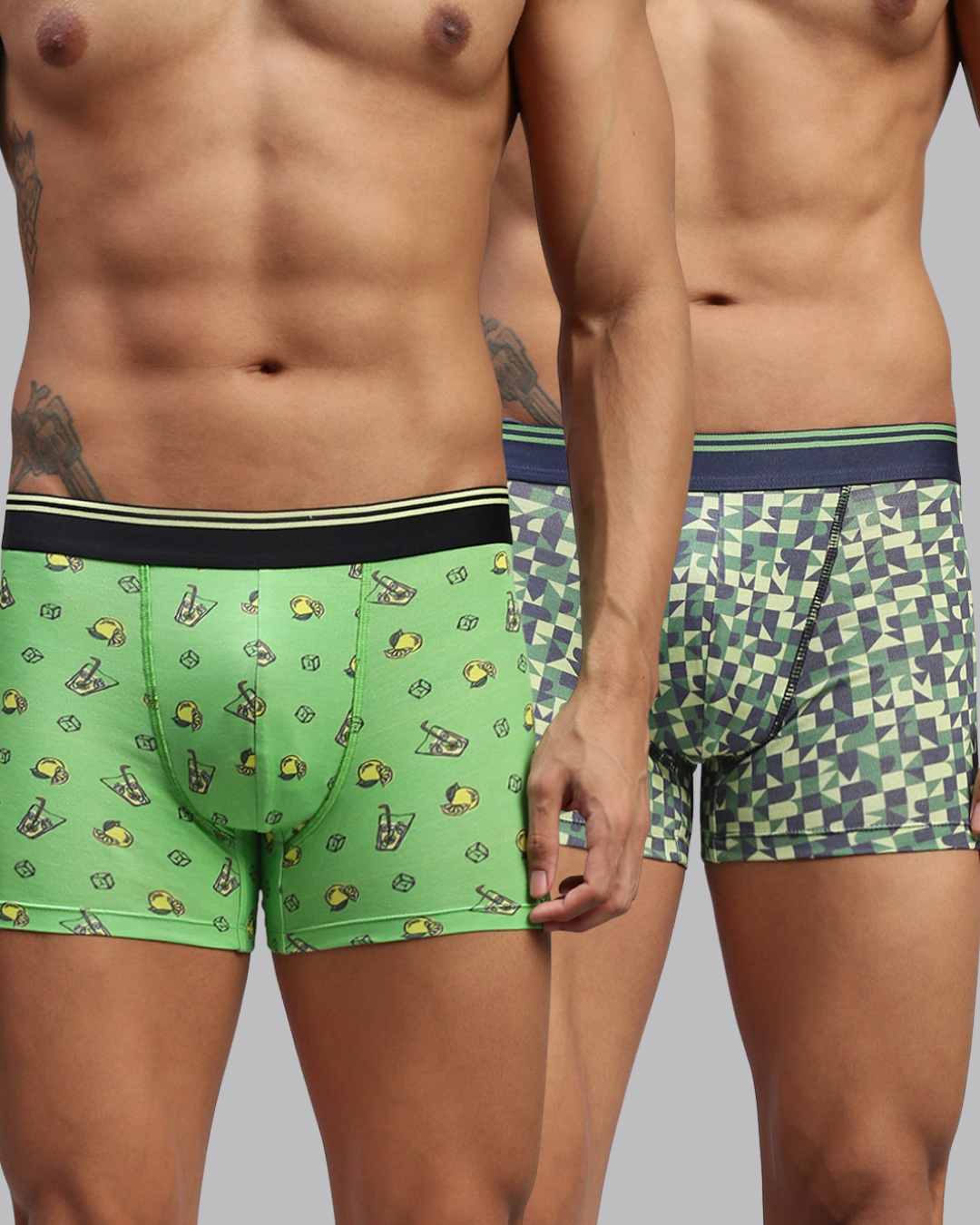 Men Pack of 2 Modal Printed Trunks