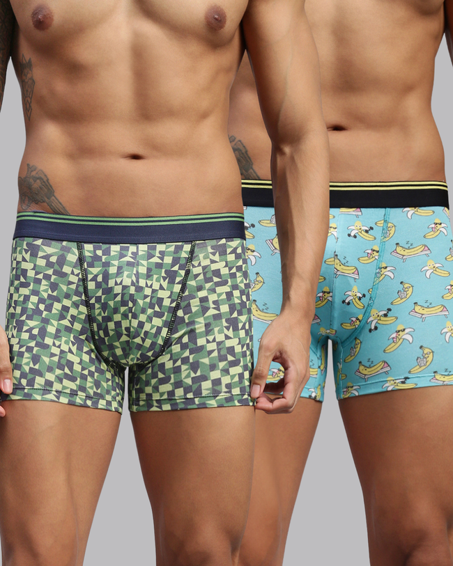 Men Pack of 2 Modal Printed Trunks
