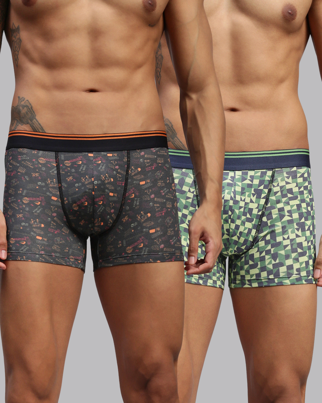 Men Pack of 2 Modal Printed Trunks