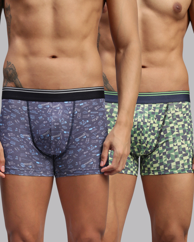 Men Pack of 2 Modal Printed Trunks