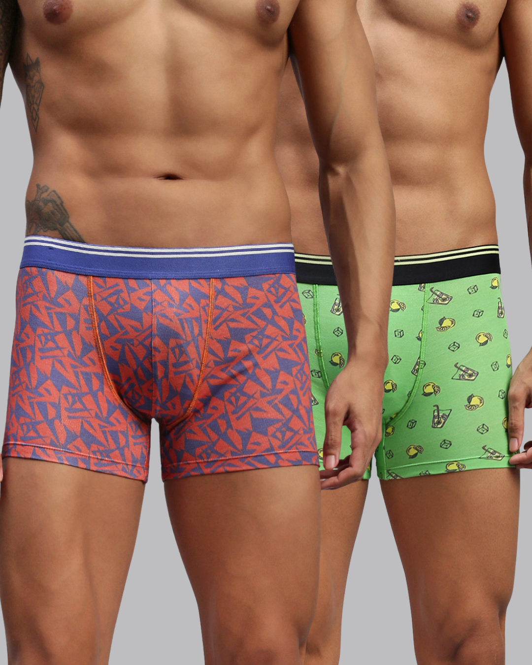 Men Pack of 2 Modal Printed Trunks