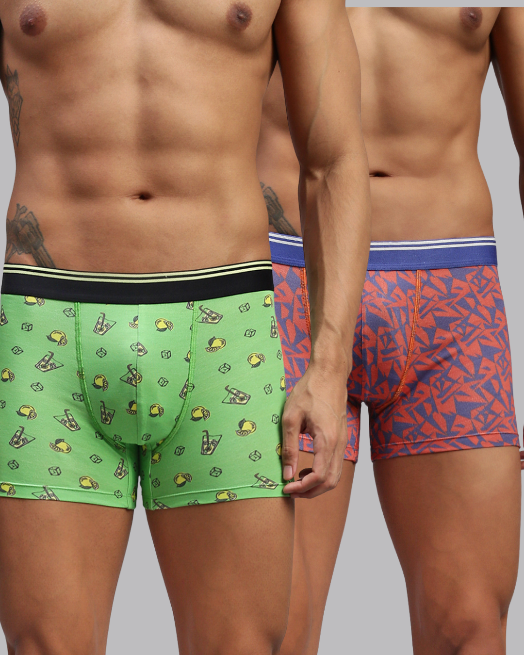 Men Pack of 2 Modal Printed Trunks