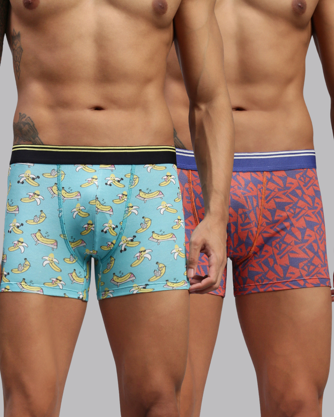 Men Pack of 2 Modal Printed Trunks