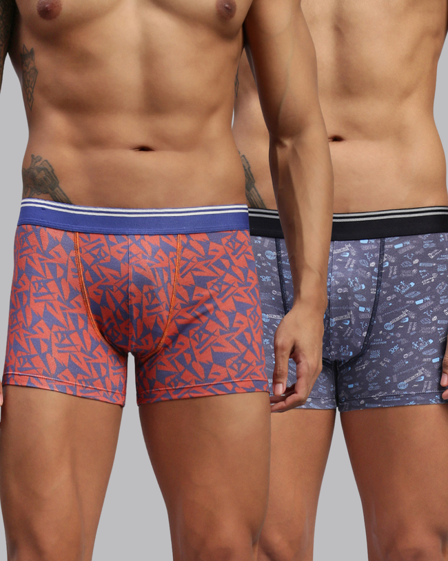 Men Pack of 2 Modal Printed Trunks